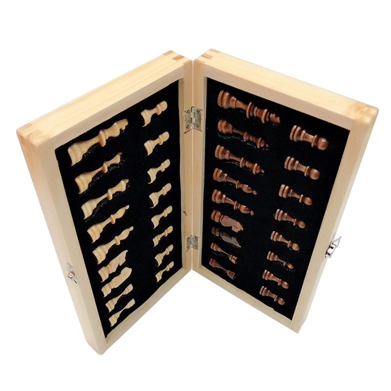 Magnetic chess solid wood set folding chessboard