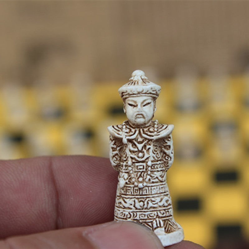 New Antique Chess Small Leather Chess Board Qing Bing