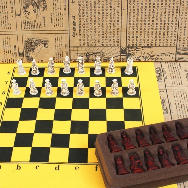 New Antique Chess Small Leather Chess Board Qing Bing