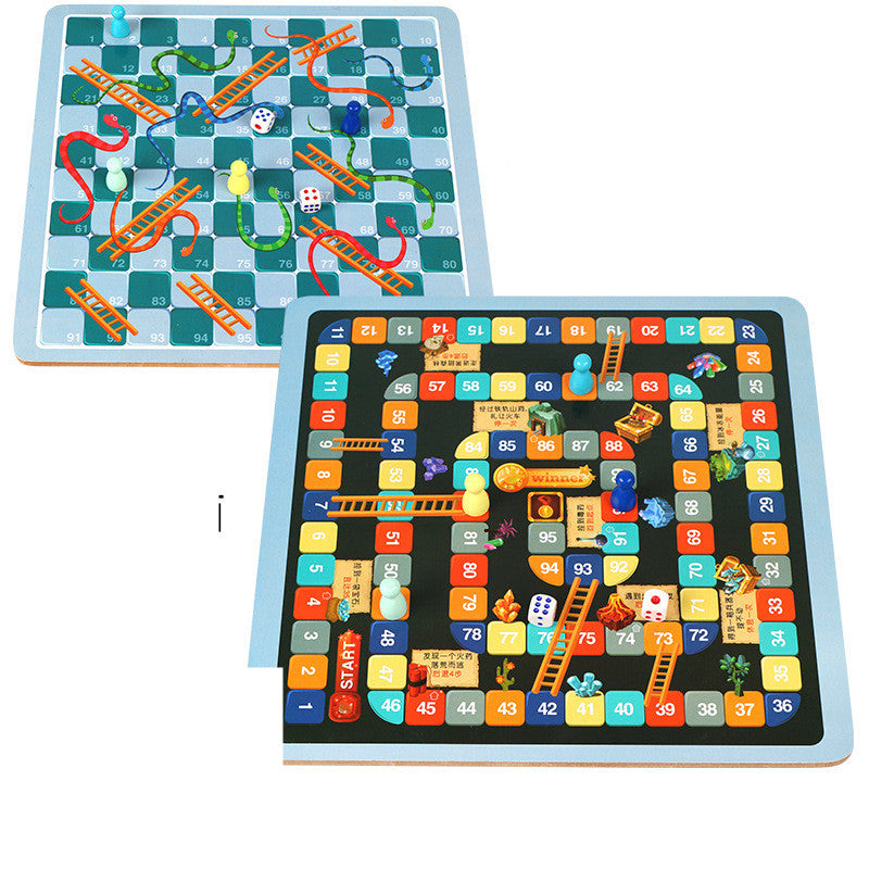 Large Beech Multifunctional Wooden Chess Flying Chess