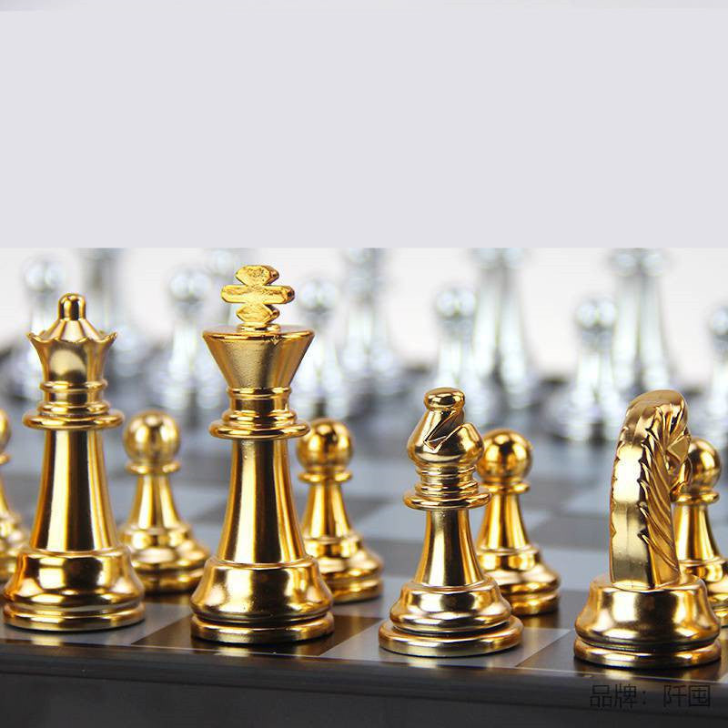 Magnetic Chess Set Folding Board Children Students