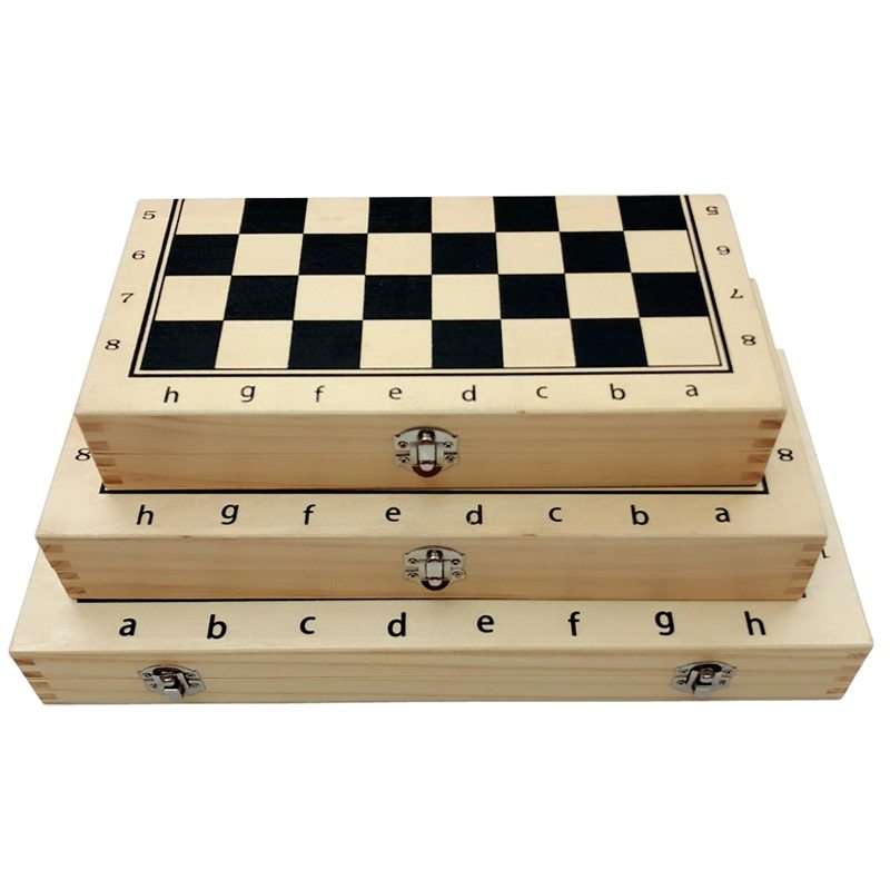 Magnetic chess solid wood set folding chessboard