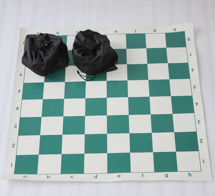 Authentic Planet Brand Extra Large Solid Wood Standard Game Chess Set Wang Gao 97mm With Leather Plate